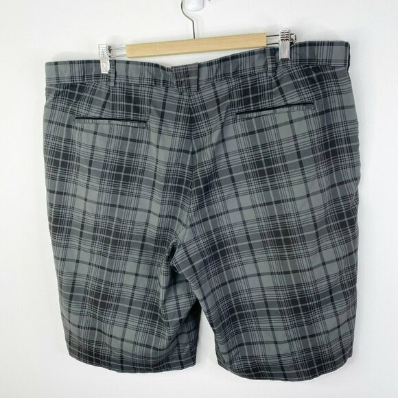Nike Golf Shorts Mens Size 42 Dri-Fit Tour Performance Gray Plaid 11.5" Inseam - Picture 2 of 3